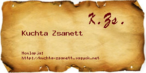 Kuchta Zsanett névjegykártya